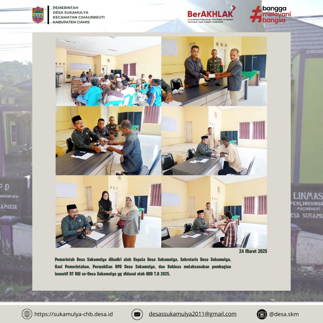 PEMBAGIAN INSENTIF KETUA RT/RW...